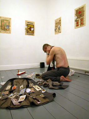 Danny McCarthy:  Wild oats and cornerstones , 2004, performance artwork, Trace Installation Artspace, Cardiff; courtesy the artist